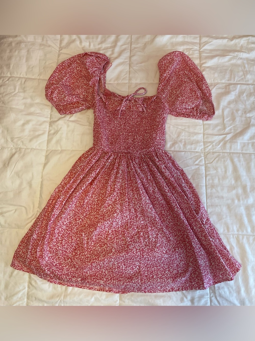 Abercrombie Smocked Puff Sleeve Mini Dress